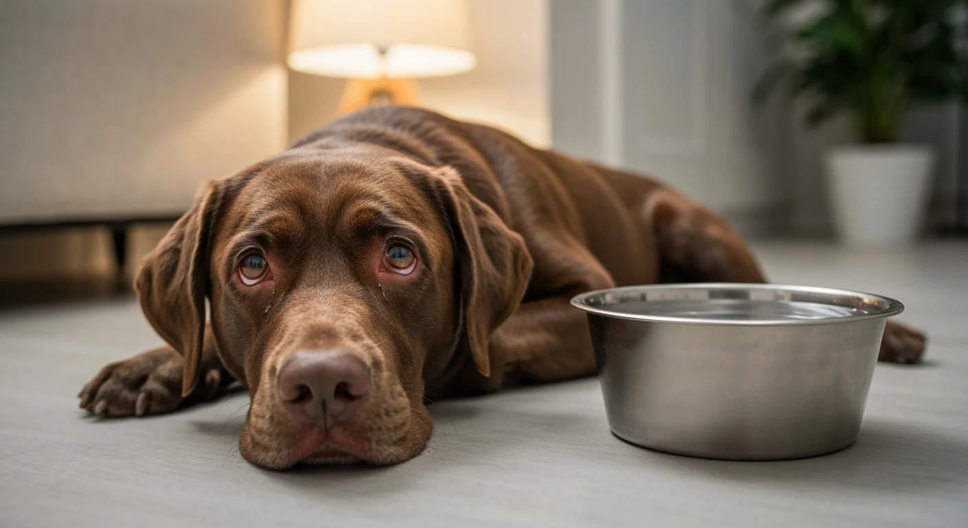 Mon chien vomit : causes possibles et quand s'inquieter